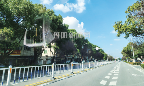 路口安装道路交通设施 为市民出行系紧“安全带”