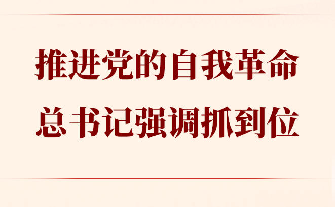 第一观察｜推进党的自我革命，总书记强调抓到位