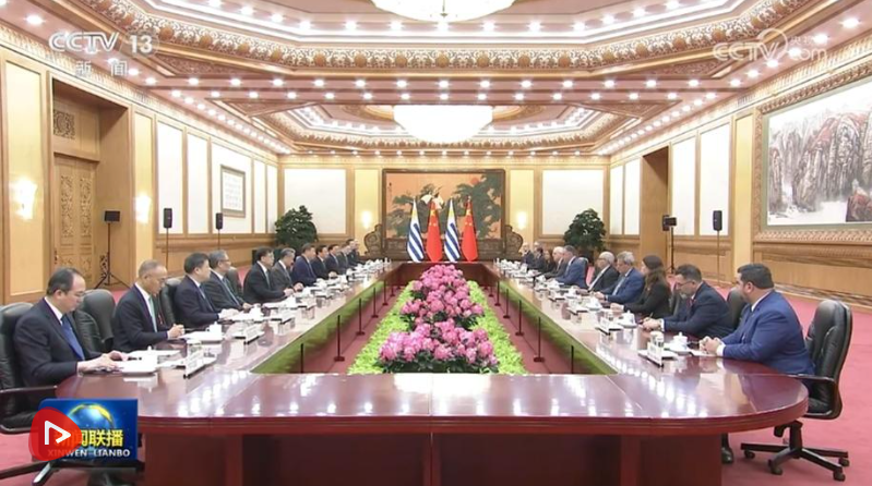 习近平同乌拉圭总统奥尔西举行会谈