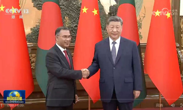 习近平会见孟加拉国总理塔里克
