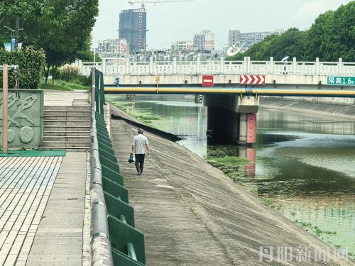 市民擅走临河堤坡通道 滨河区域安全隐患不容忽视